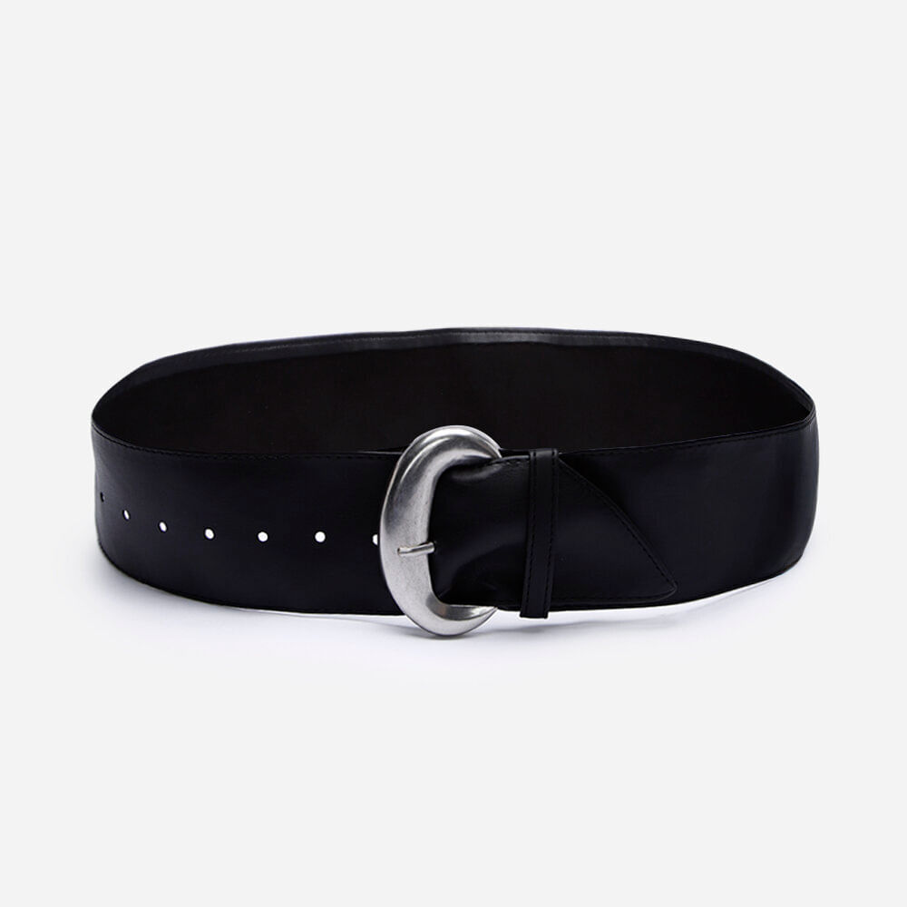Cinto faixa com fivela preto Cinto faixa com fivela preto