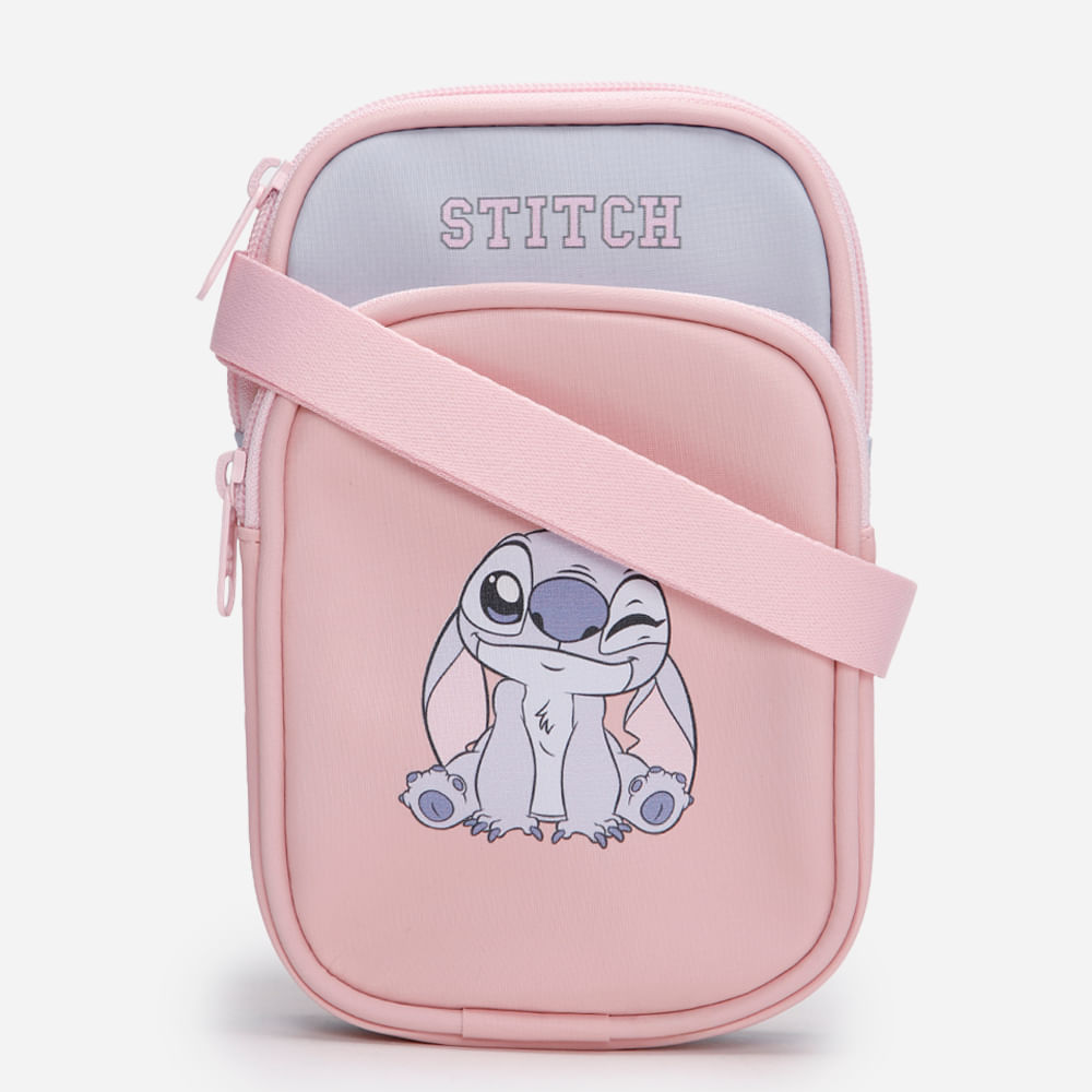 Bolsa shoulder bag infantil stitch rosa