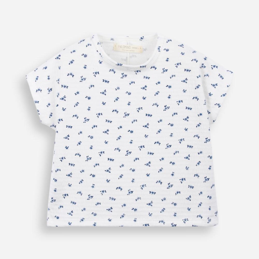 Blusa infantil com viscose floral - multicor Blusa infantil com viscose floral - multicor