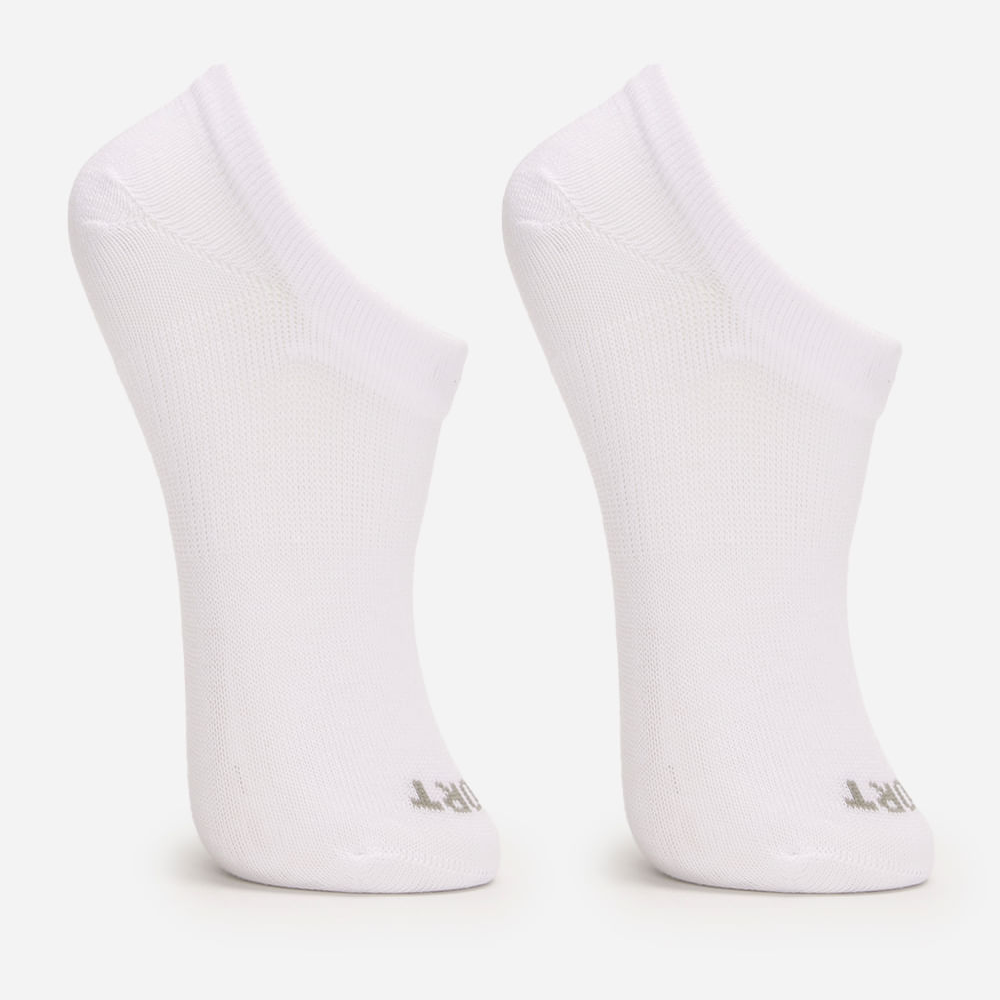 Kit de 2 meias infantis cano curto lupo branco