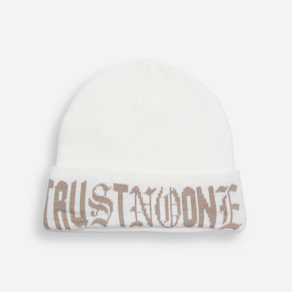 Gorro de tricot estampado off white Gorro de tricot estampado off white