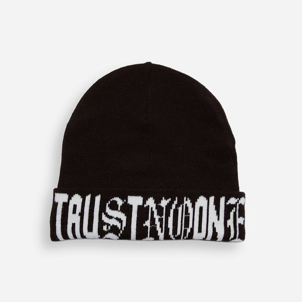 Gorro de tricot estampado marrom Gorro de tricot estampado marrom