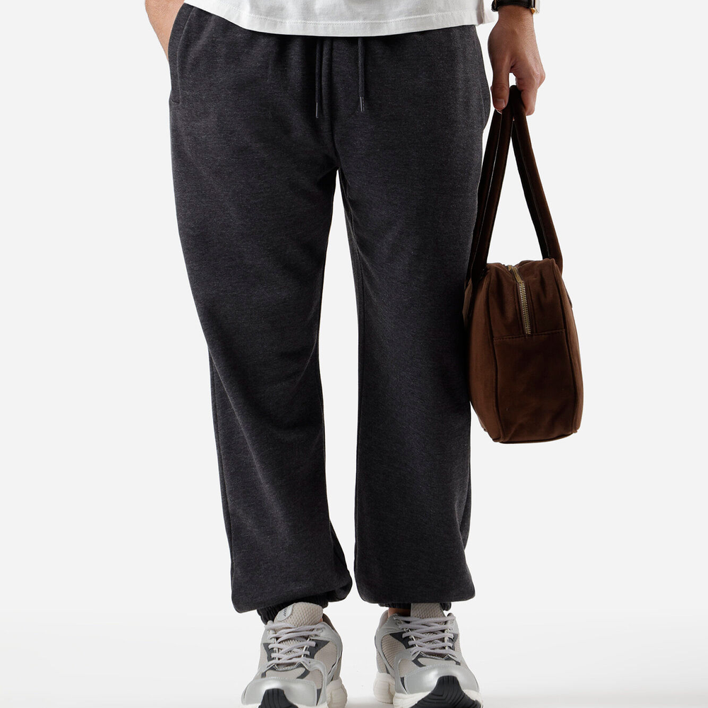 Calça masculina jogger moletom cinza