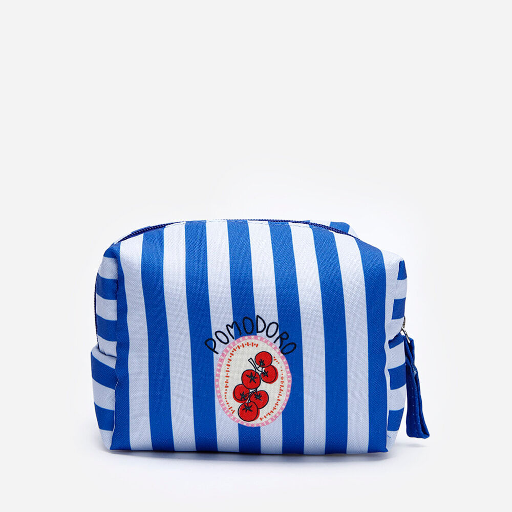 Nécessaire feminina pomodoro listrada azul Nécessaire feminina pomodoro listrada azul