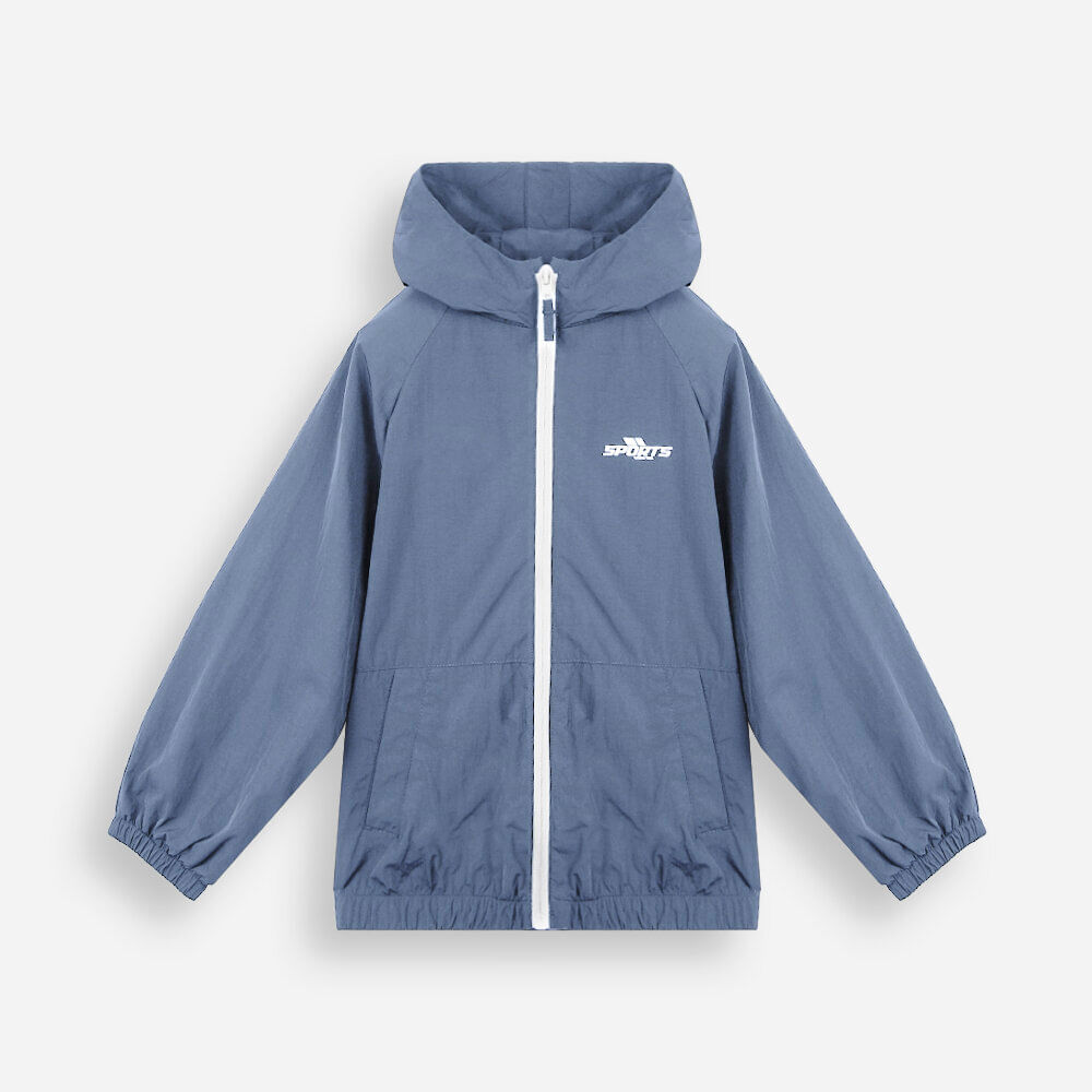 Jaqueta infantil corta vento azul