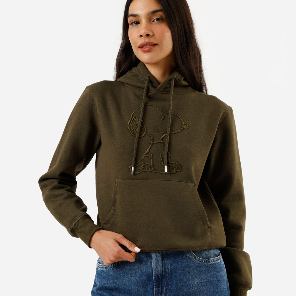 Blusa feminina de moletom snoopy verde Blusa feminina de moletom snoopy verde