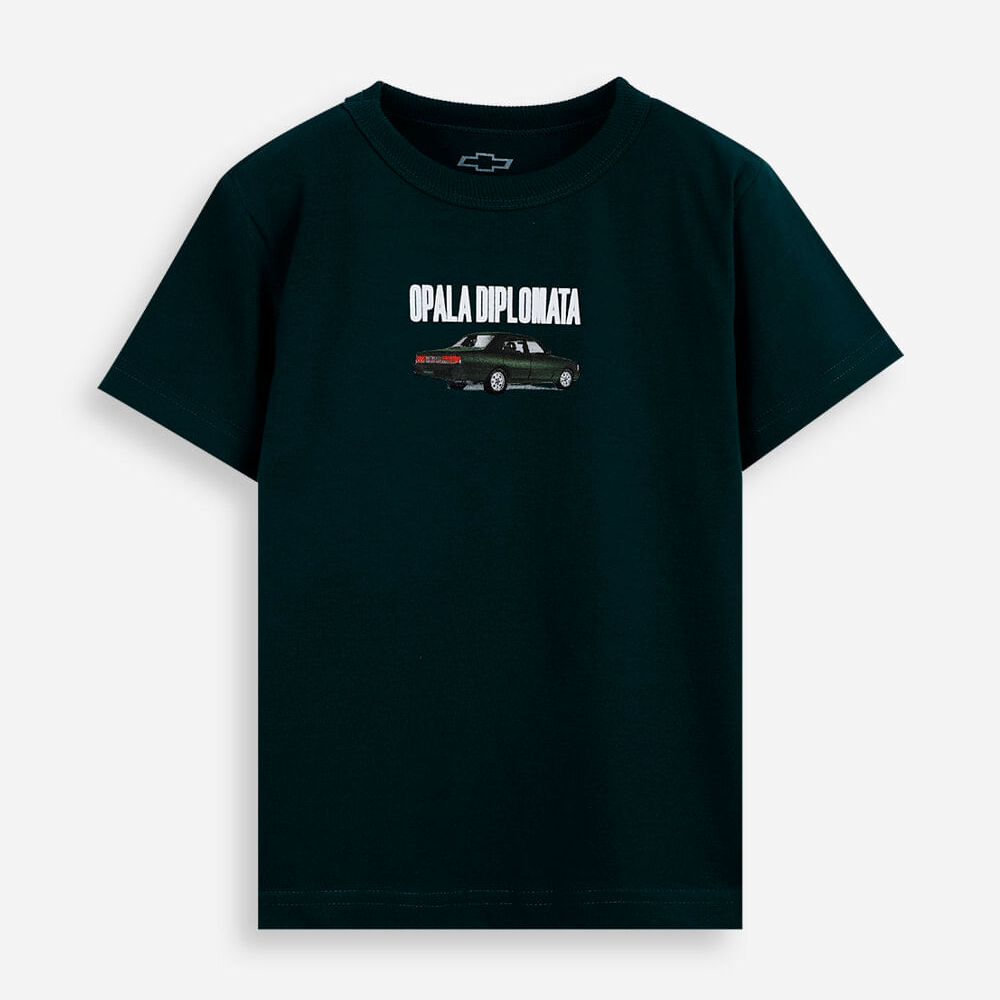 Camiseta infantil de algodão opala democrata verde