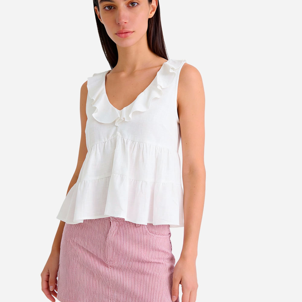 Short saia de sarja feminino listrado com fenda lateral vermelho