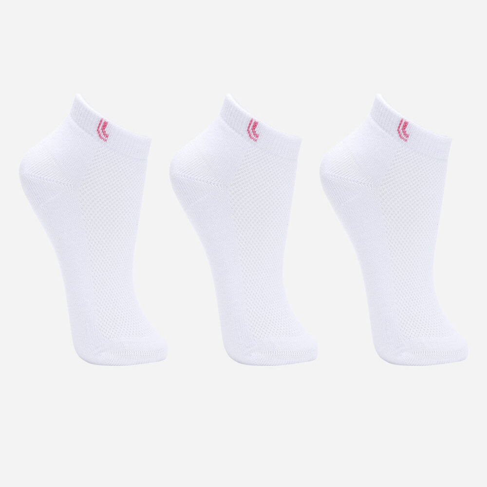 Kit de 3 meias feminina cano médio lupo branca