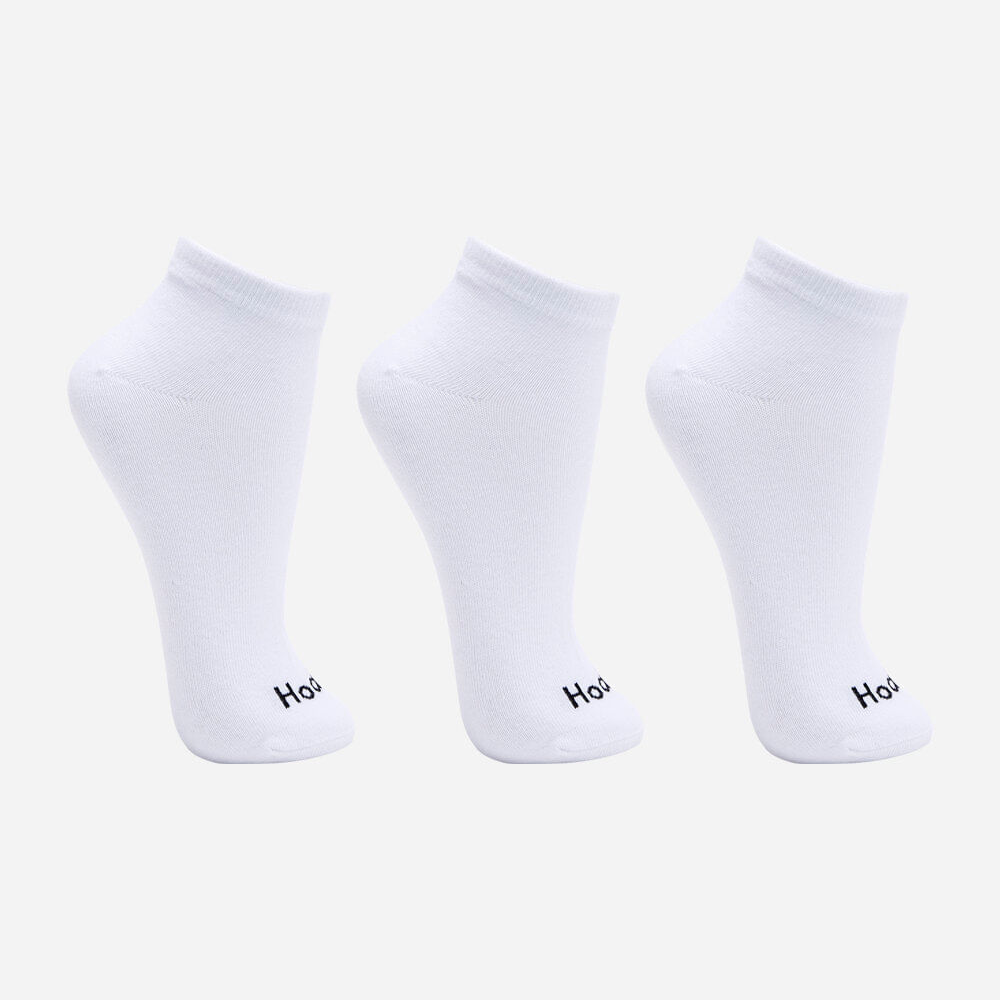 Kit de 3 meias cano médio branco