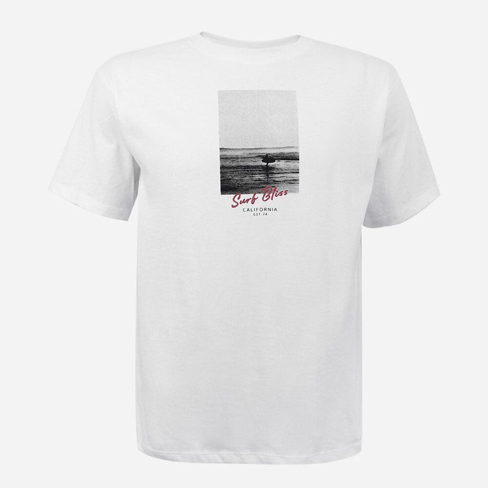 Camiseta comfort juvenil em algodão off white Camiseta comfort juvenil em algodão off white
