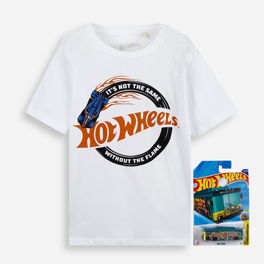 Camiseta infantil de algodão com mangas curtas off white Camiseta infantil de algodão com mangas curtas off white