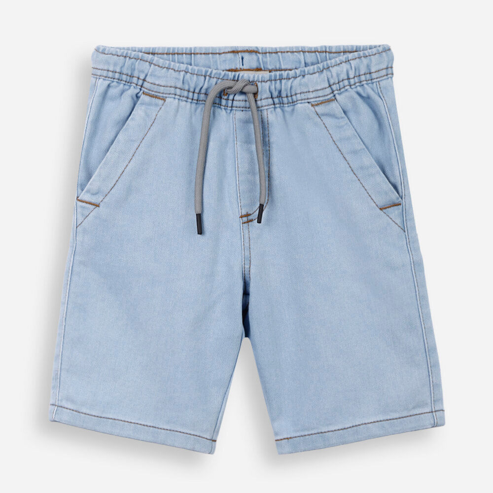 Bermuda infantil jeans reta azul Bermuda infantil jeans reta azul