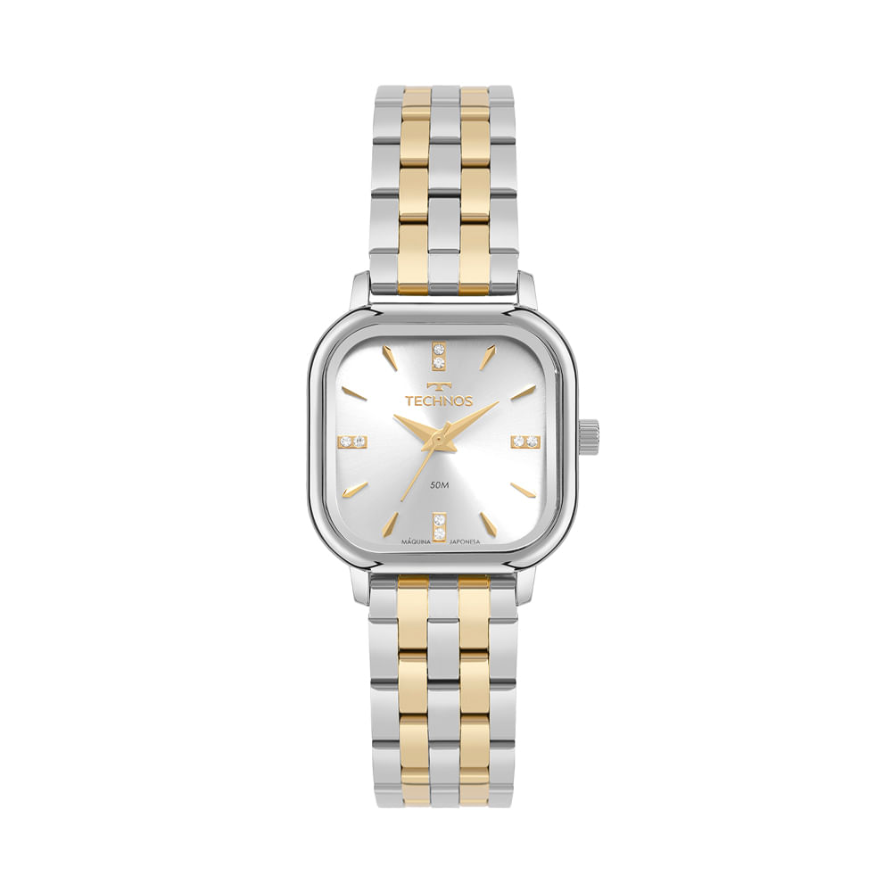 Relógio feminino technos analógico gl32bc 1k prateado Relógio feminino technos analógico gl32bc 1k prateado