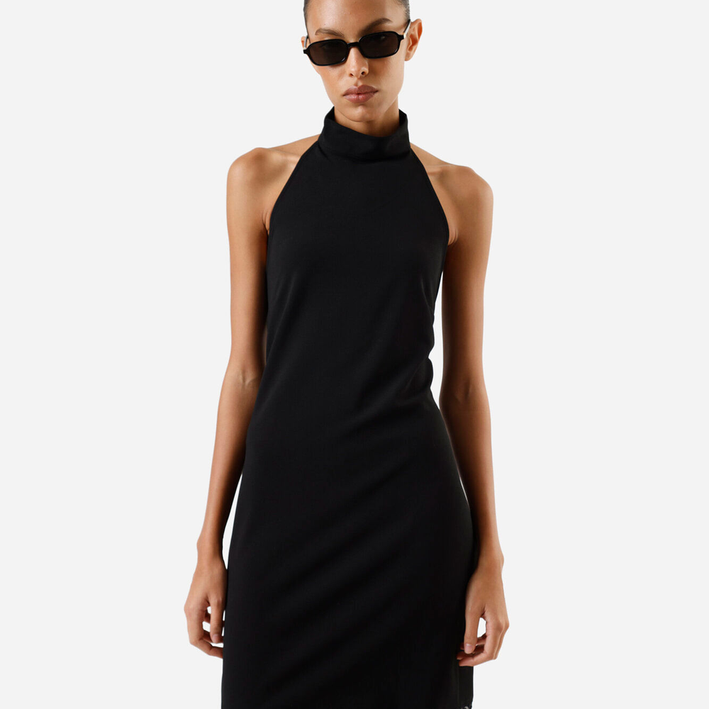 Vestido curto feminino com renda frente única preto Vestido curto feminino com renda frente única preto