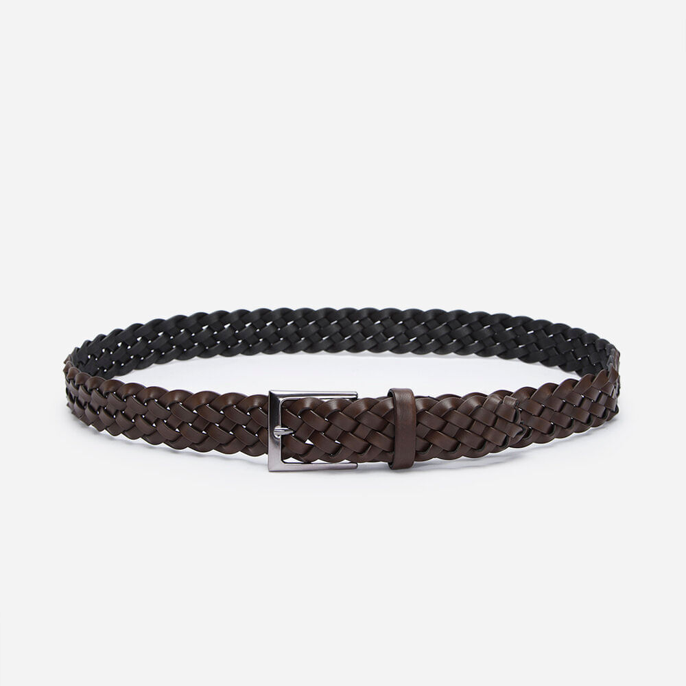 Cinto trançado masculino marrom Cinto trançado masculino marrom