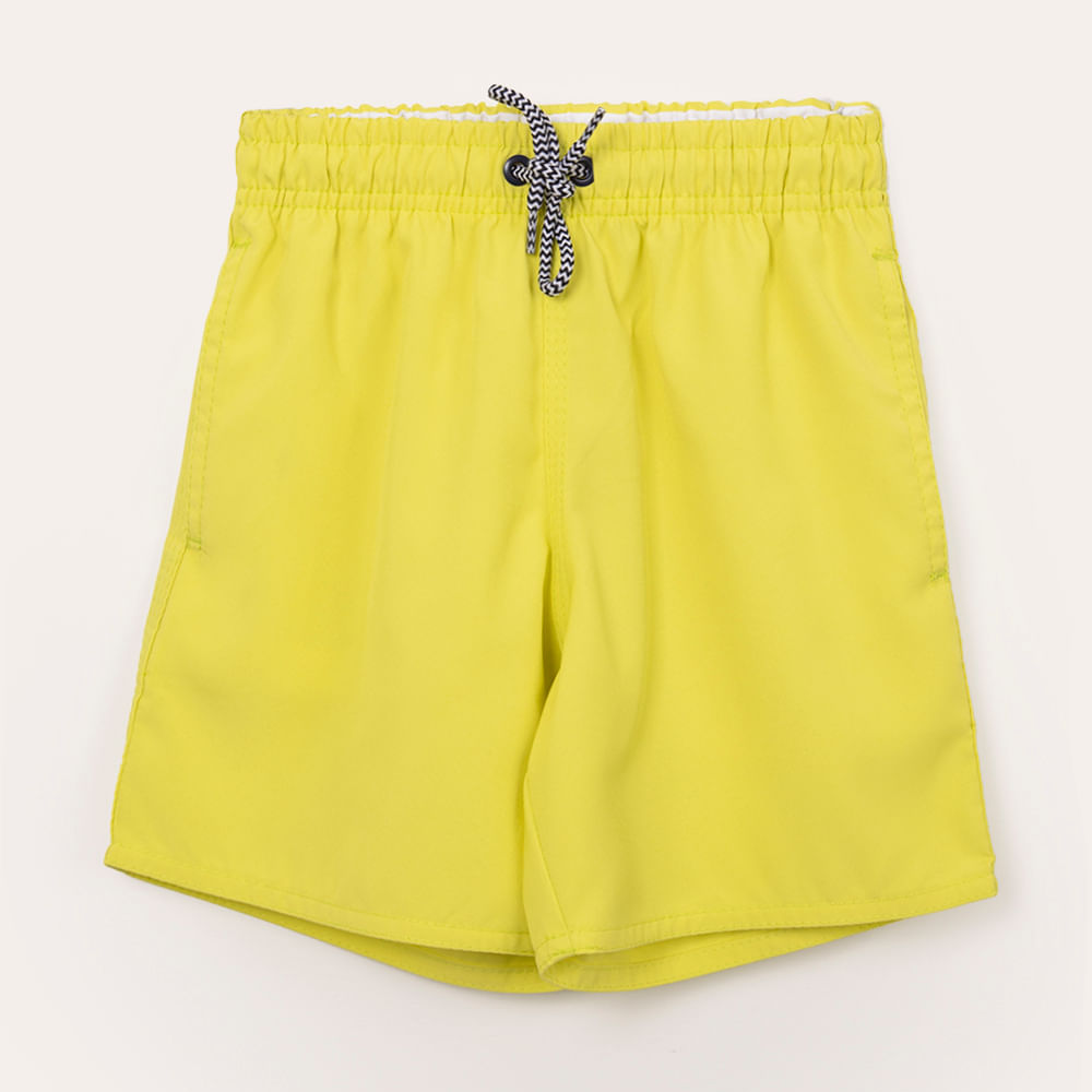Short infantil surf com cordão verde neon Short infantil surf com cordão verde neon