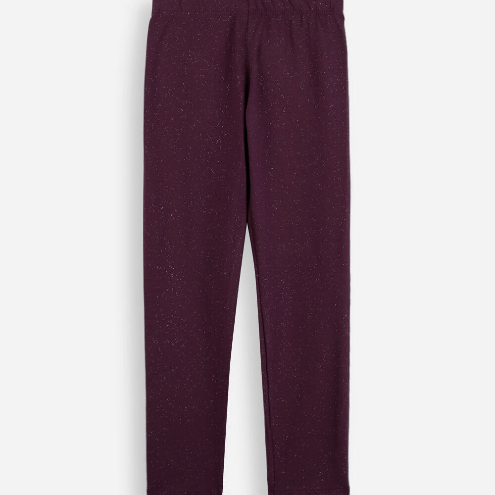 Legging infantil com glitter vinho Legging infantil com glitter vinho