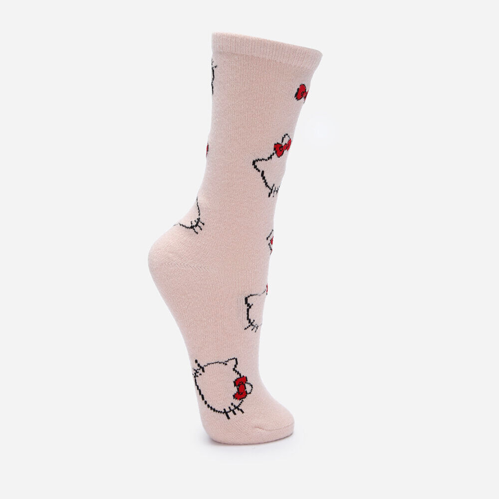 Meia cano alto hello kitty rosa Meia cano alto hello kitty rosa