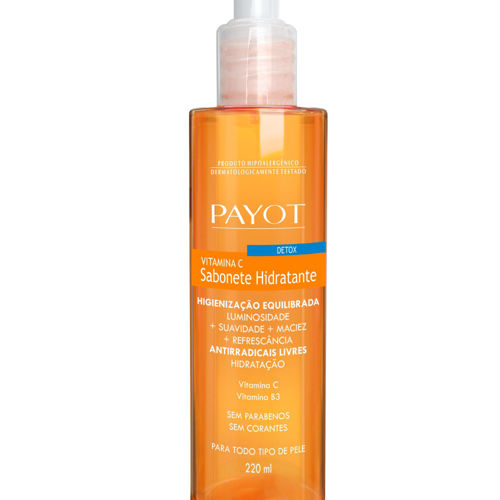 Sabonete líquido payot detox vitamina c 220ml Sabonete líquido payot detox vitamina c 220ml
