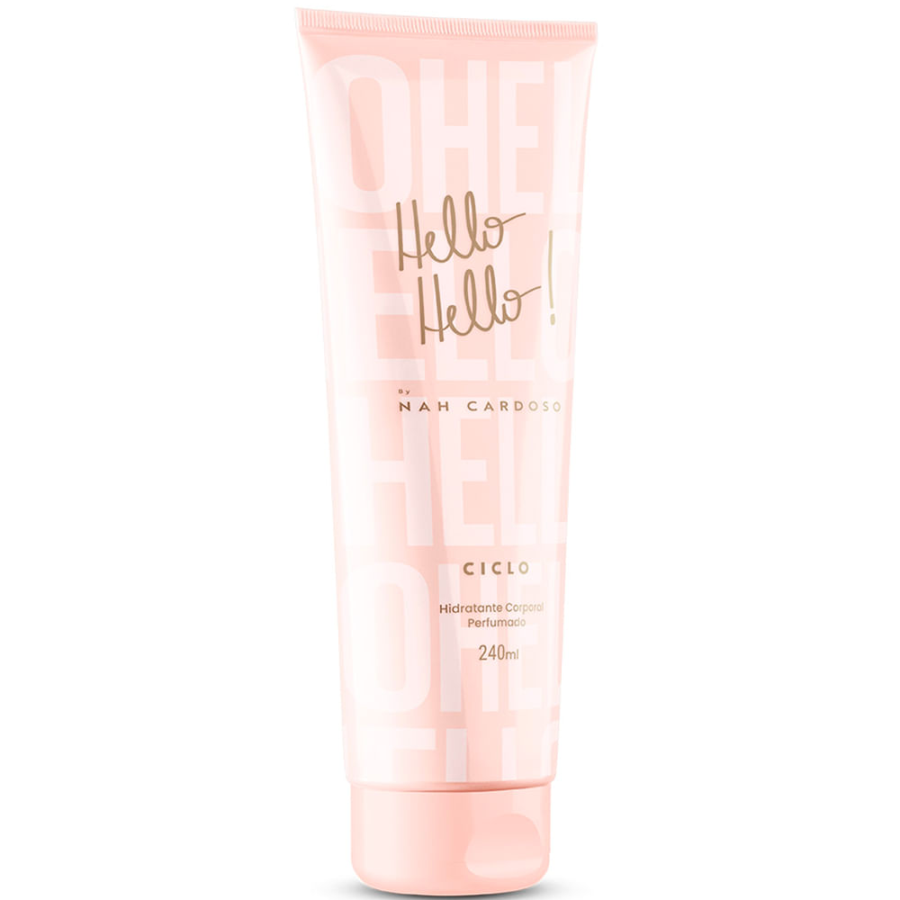 Hidratante corporal ciclo hello hello by nah cardoso 240ml Hidratante corporal ciclo hello hello by nah cardoso 240ml