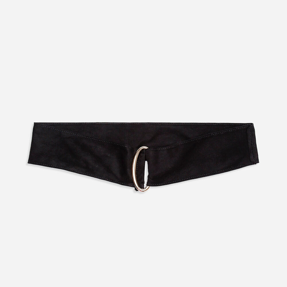 Cinto faixa com fivela oval preto Cinto faixa com fivela oval preto