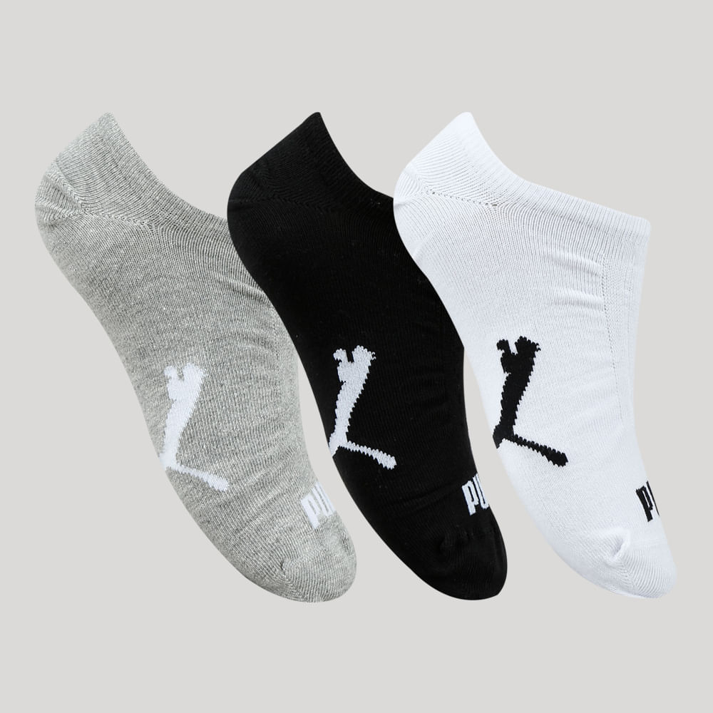 Kit de 3 Meias Masculinas Puma Soquete Multicor Kit de 3 Meias Masculinas Puma Soquete Multicor