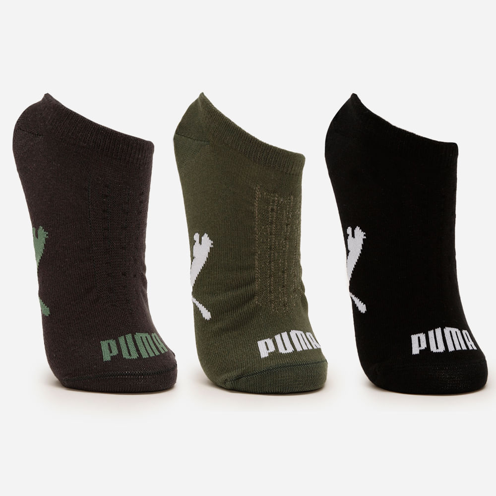Kit de 3 meias masculinas soquete puma colorido Kit de 3 meias masculinas soquete puma colorido