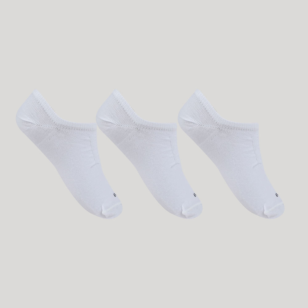 Kit de 3 Meias Masculinas Lupo Sapatilha Branca