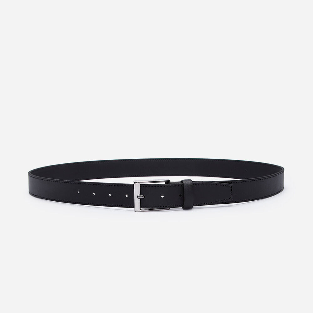 Cinto social masculino liso preto