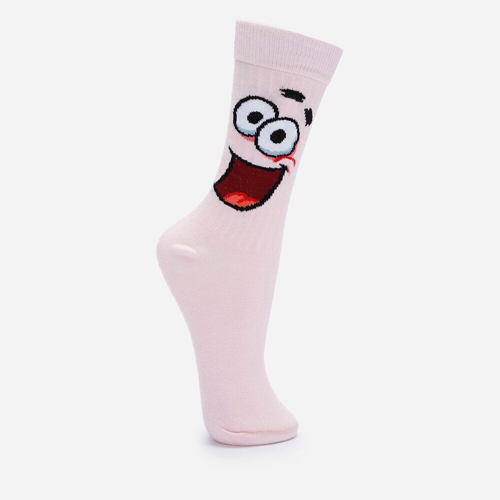 Meia masculina cano alto patrick rosa