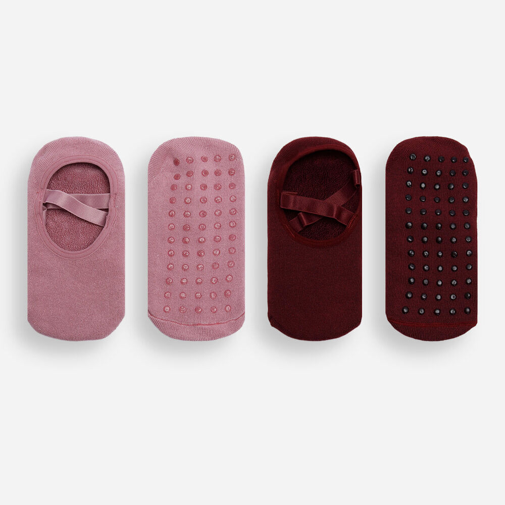 Kit de 2 meias sapatilha antiderrapante colorido