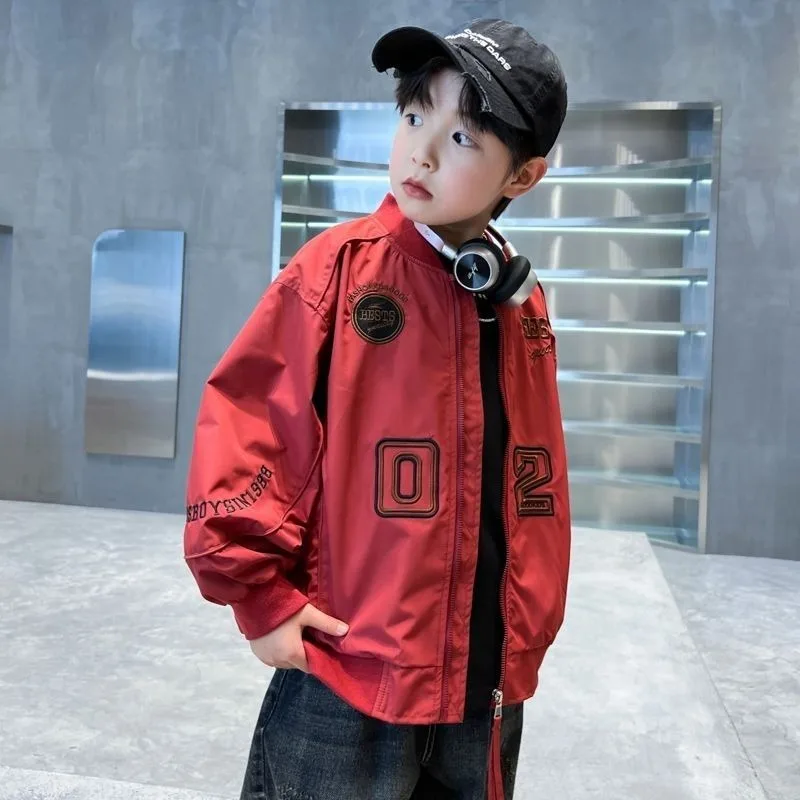 2025 New Boys Baseball Jacket Spring Autumn Kids Lightweight Jacket with Embroidery Design Kids Sportswear Jacket for Boys 2025 New Boys Baseball Jacket Spring Autumn Kids Lightweight Jacket with Embroidery Design Kids Sportswear Jacket for Boys