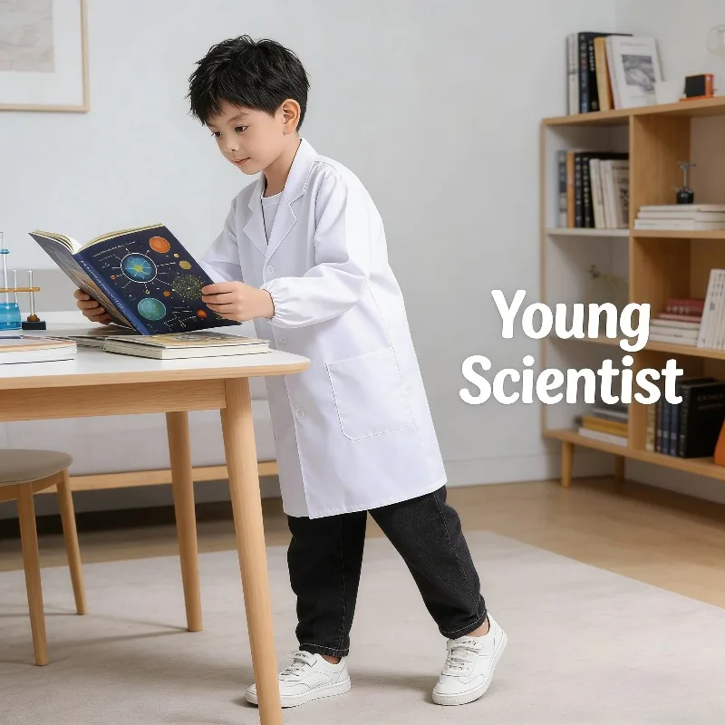 Kids Doctor Nurse Costume White Lab Coat Children Science Experiment Outfit Role Play Workwear For Boys Girls School Activity Kids Doctor Nurse Costume White Lab Coat Children Science Experiment Outfit Role Play Workwear For Boys Girls School Activity