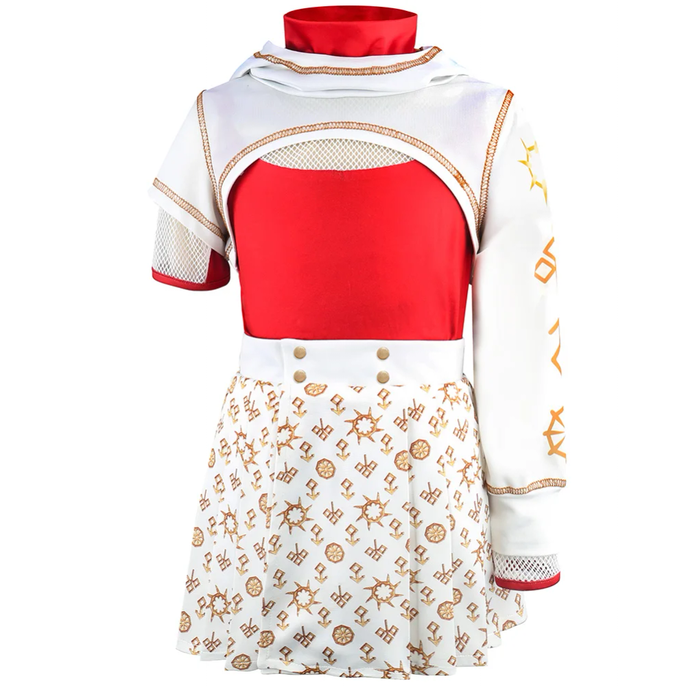 Girls Zombies Cheerleader Cosplay Costume Mesh Top+Printed Skirt+Hooded Coat For Kids Halloween Party School Uniform Dress Up Girls Zombies Cheerleader Cosplay Costume Mesh Top+Printed Skirt+Hooded Coat For Kids Halloween Party School Uniform Dress Up