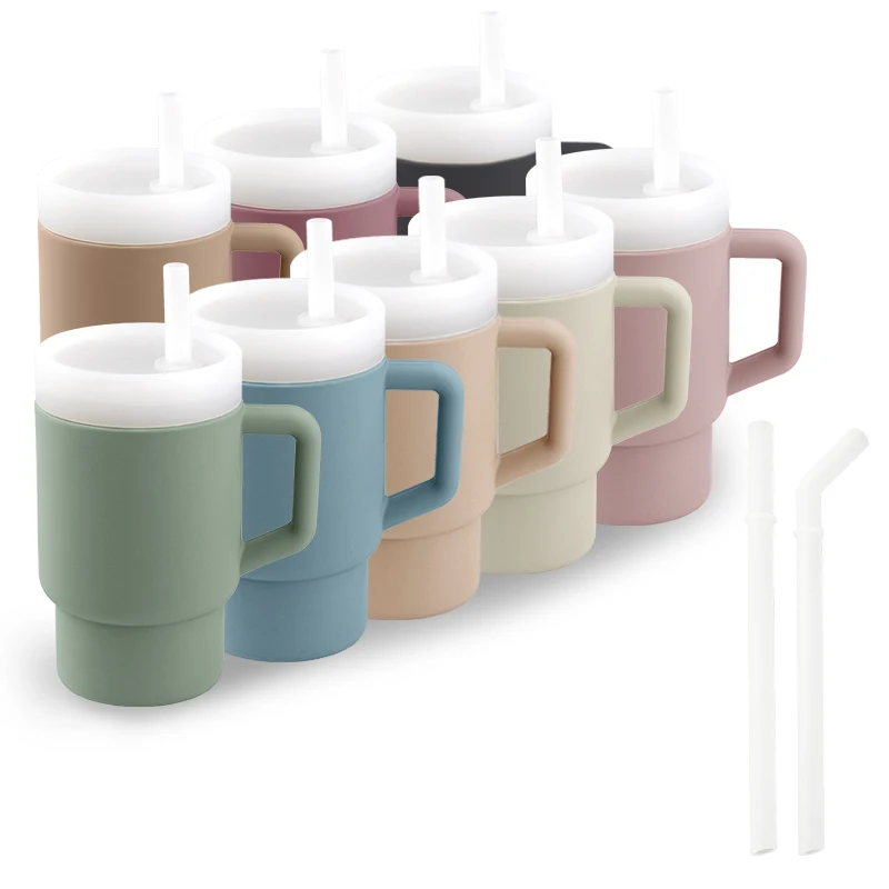 100% Silicone Training Cup and Straw Set (Suitable for Children 6 Months and Up) Non-slip Handle, Tumbler-Proof Straw Cup 100% Silicone Training Cup and Straw Set (Suitable for Children 6 Months and Up) Non-slip Handle, Tumbler-Proof Straw Cup
