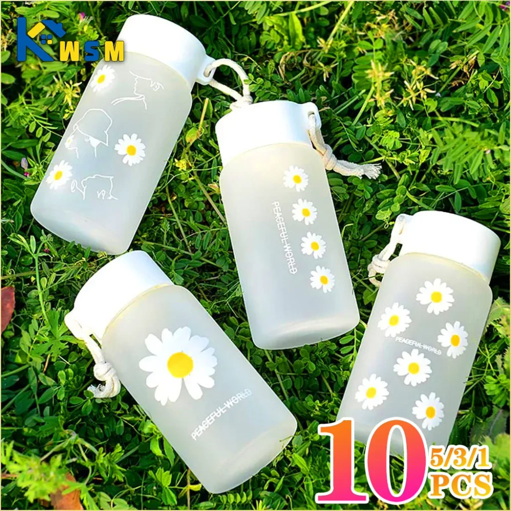 Small Daisy Frosted Plastic Mug Transparent Portable Travel Tea Cup BPA Free Cute Outdoor Girl Water Cup Children Water Bottle Small Daisy Frosted Plastic Mug Transparent Portable Travel Tea Cup BPA Free Cute Outdoor Girl Water Cup Children Water Bottle