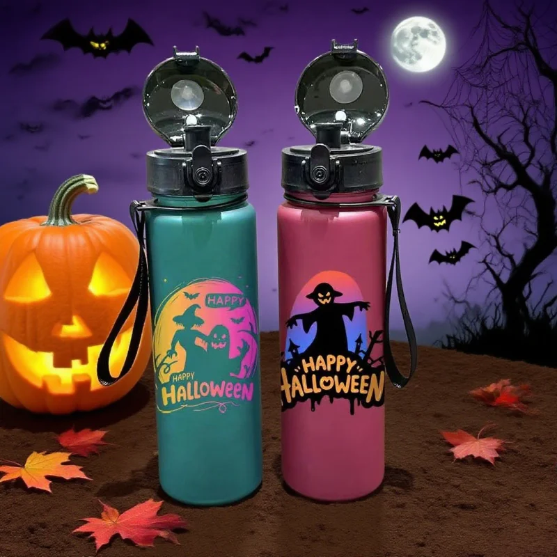 3D Printed Halloween-themed 650ml Water Bottle,PVC-Free, Leak-Proof, Matte Finish,Carry Loop -Perfect for Holidays 3D Printed Halloween-themed 650ml Water Bottle,PVC-Free, Leak-Proof, Matte Finish,Carry Loop -Perfect for Holidays