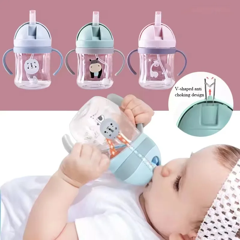 Double Handle Straw Mug Children's Water Bottle Bottle Photography Accessories Kindergarten Leak Proof Drinking Cups Double Handle Straw Mug Children's Water Bottle Bottle Photography Accessories Kindergarten Leak Proof Drinking Cups