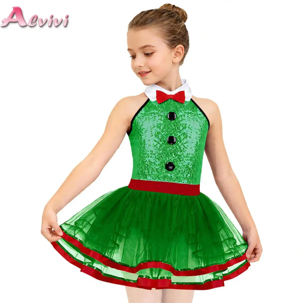 Kids Girls Sleeveless Shiny Sequins Buttons Ballet Dance Gymnastics Leotard Mesh Tutu Dress Modern Dance Performance Costume Kids Girls Sleeveless Shiny Sequins Buttons Ballet Dance Gymnastics Leotard Mesh Tutu Dress Modern Dance Performance Costume