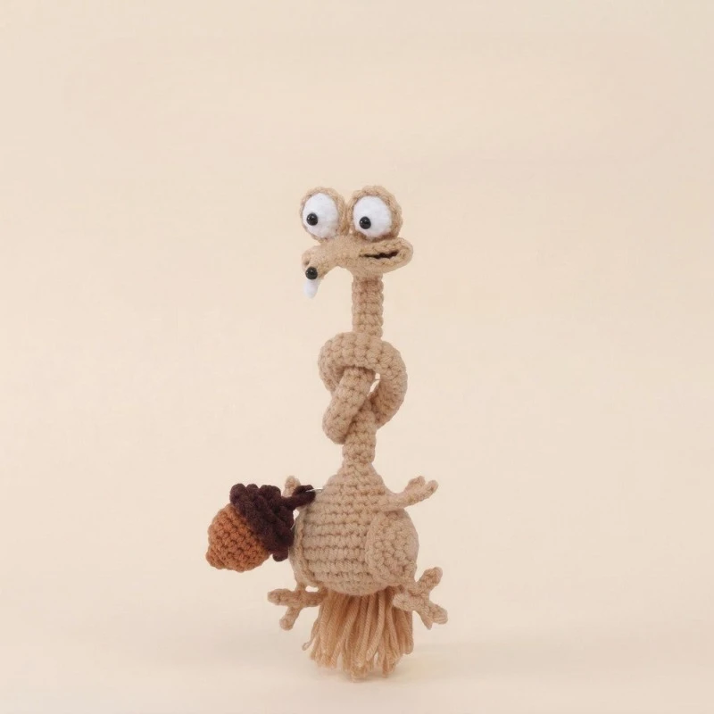 Premium Hand Knitted Long Neck Squirrel Plush Toy,Exquisite Crochet Craft Ornament,Fashion Bag Hanging Charm Daily Accessory Premium Hand Knitted Long Neck Squirrel Plush Toy,Exquisite Crochet Craft Ornament,Fashion Bag Hanging Charm Daily Accessory