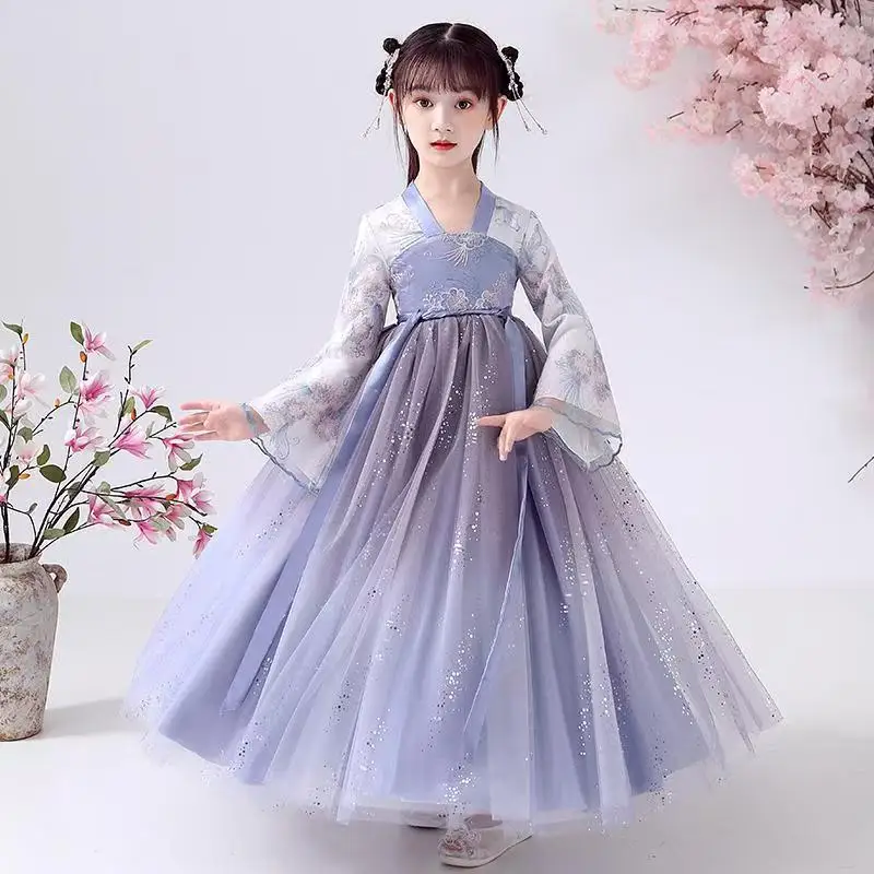 Chinese Hanfu Retro Girls' Dress Chinese Hanfu Retro Girls' Dress
