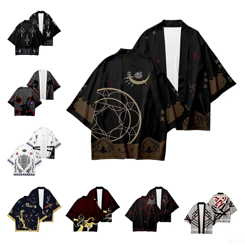 Final Fantasy XIV Wafuku Role-playing Kimono 3D Printed Cape Unisex Cardigan Yukata Sportswear Pajamas Halloween Final Fantasy XIV Wafuku Role-playing Kimono 3D Printed Cape Unisex Cardigan Yukata Sportswear Pajamas Halloween