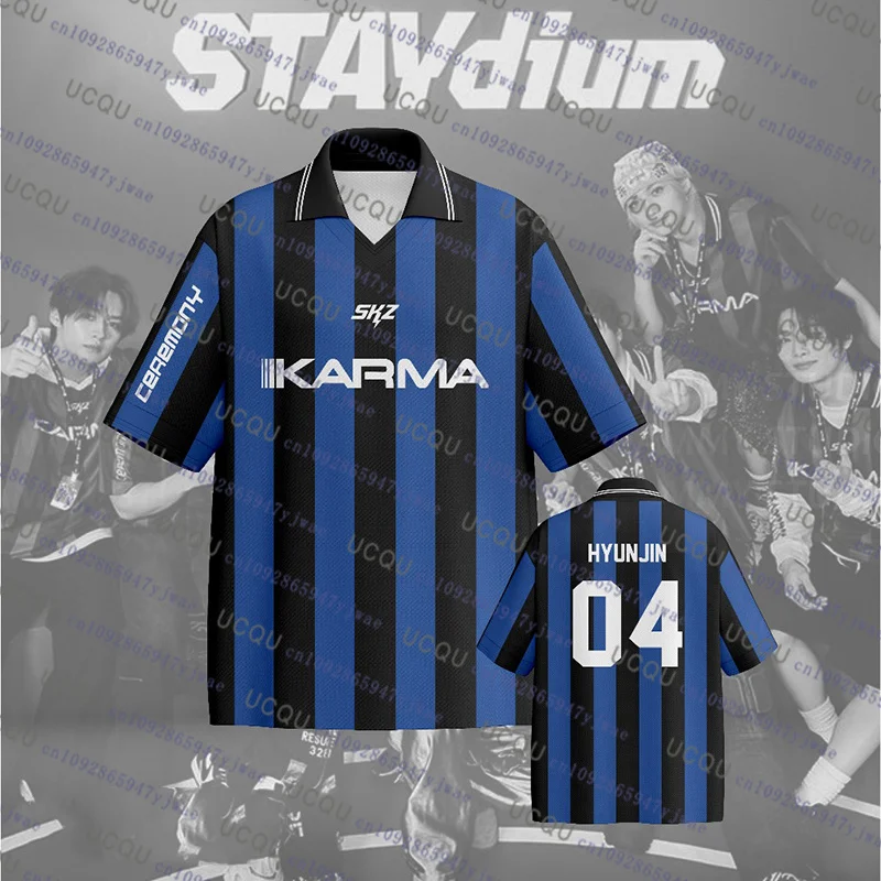 Kpop Stay Karma Album Fans TShirt Felix Bangchan Hyunjin Streetwear Loose Sport Oversize Polo Short Sleeve Top Kid's Clothing Kpop Stay Karma Album Fans TShirt Felix Bangchan Hyunjin Streetwear Loose Sport Oversize Polo Short Sleeve Top Kid's Clothing