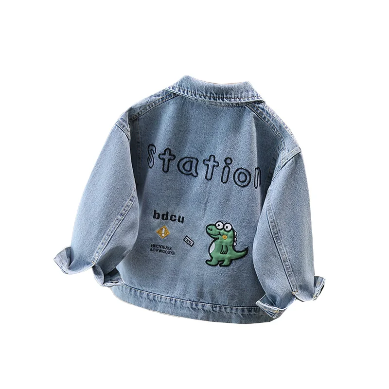 Cute Style Baby Child Denim Jacket with Dinosaur for Kids Boy Girl Casual Jeans Coat Lovely Baby Dinosaur Outfit Clothing 2-11 T Cute Style Baby Child Denim Jacket with Dinosaur for Kids Boy Girl Casual Jeans Coat Lovely Baby Dinosaur Outfit Clothing 2-11 T