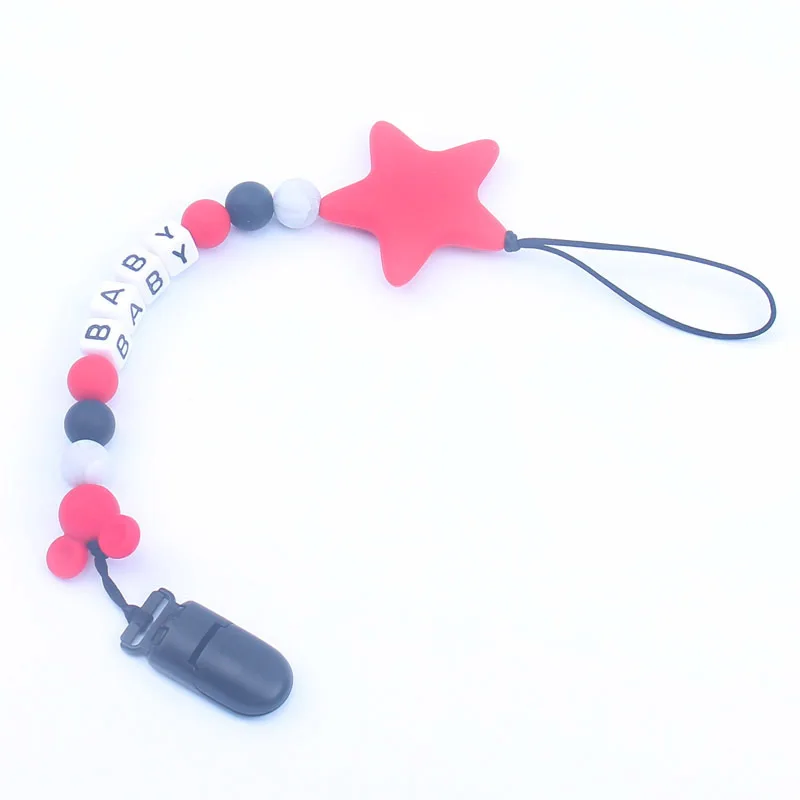 Personalized Name English Letters Baby Pacifier Clips Pacifier Chain Holder Baby Teething Soother Chew Toy Dummy Clips Personalized Name English Letters Baby Pacifier Clips Pacifier Chain Holder Baby Teething Soother Chew Toy Dummy Clips