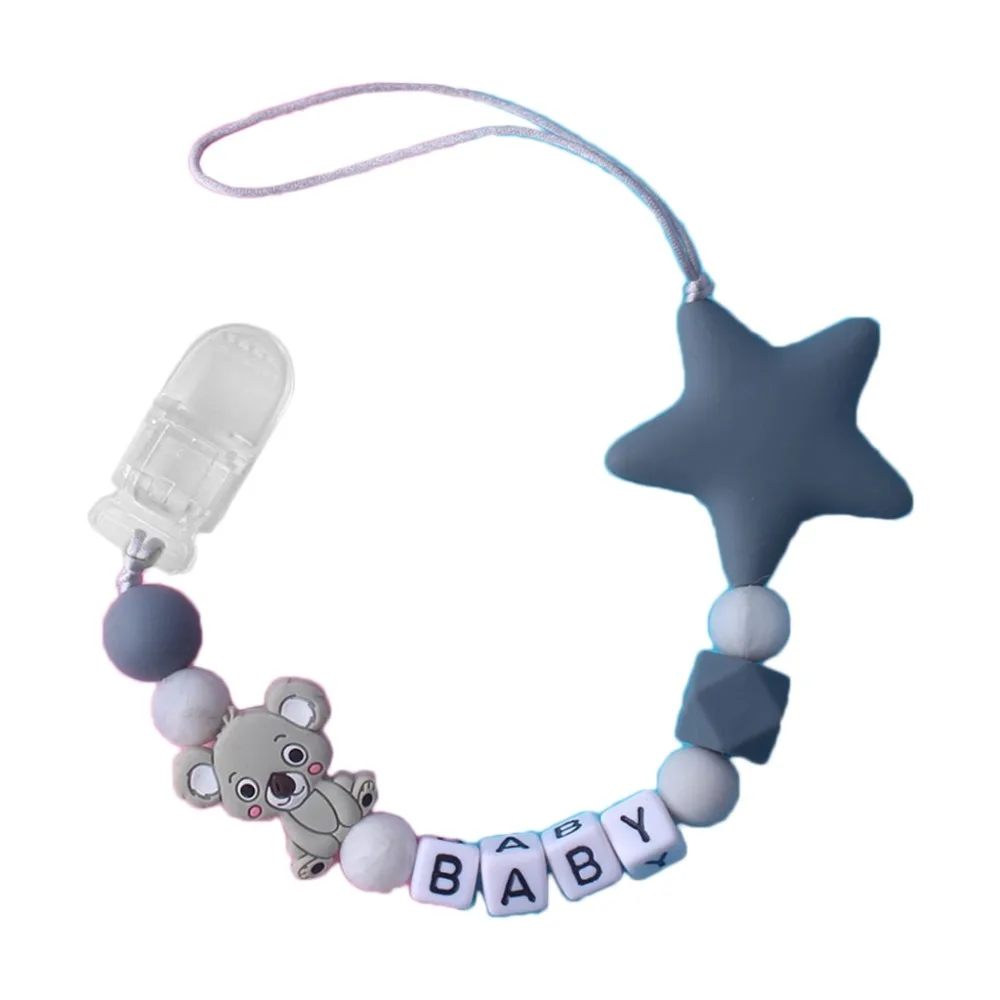 Personalized Name Baby Pacifier Chain Clips Animal Silicone Soother Chain Dummy Holder Baby Shower Gift Personalized Name Baby Pacifier Chain Clips Animal Silicone Soother Chain Dummy Holder Baby Shower Gift