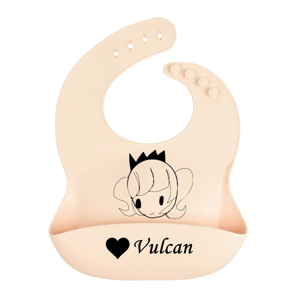 Personalized any name boy girl Silicone Baby Bibs - Soft Silicone Bib with Food Catcher and Waterproof Material - Adjustable Fit Personalized any name boy girl Silicone Baby Bibs - Soft Silicone Bib with Food Catcher and Waterproof Material - Adjustable Fit
