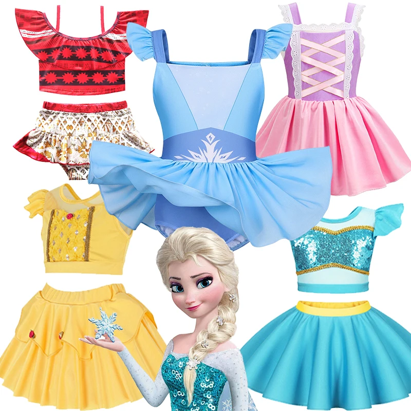 Girls Disney Princess Theme Swimsuit Set for Summer Beachwear Pool Party Kids Jasmine Elsa Rapunzel Belle Swimwear Bathing Suits Girls Disney Princess Theme Swimsuit Set for Summer Beachwear Pool Party Kids Jasmine Elsa Rapunzel Belle Swimwear Bathing Suits