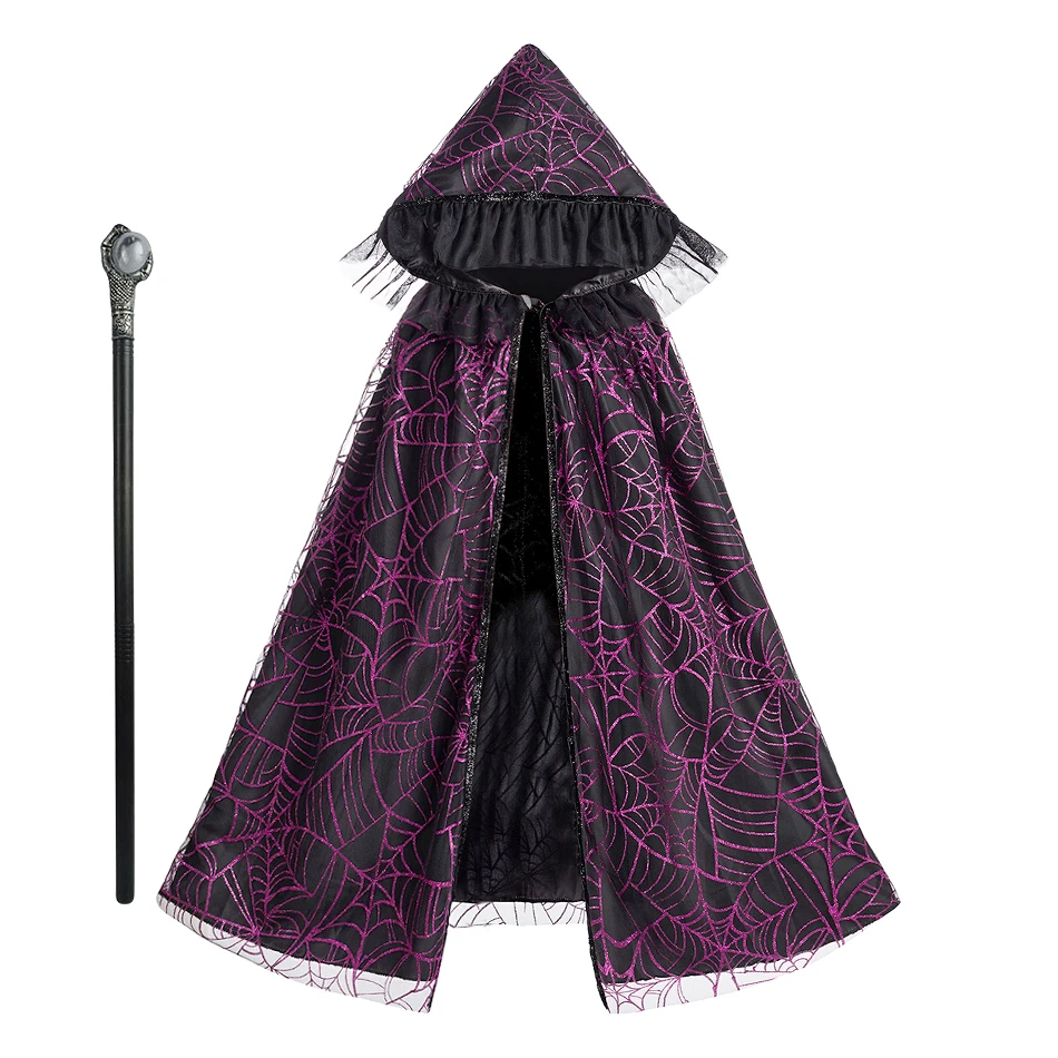 Girls Witch Costume Sets Halloween Wizard Cosplay Cloak Baby Children's Birthday Party Mask Wand Dress Up Performance Clothes Girls Witch Costume Sets Halloween Wizard Cosplay Cloak Baby Children's Birthday Party Mask Wand Dress Up Performance Clothes